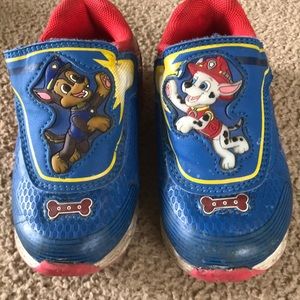 Paw patrol toddler shoes that light up